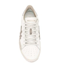 weiße Leder niedrige Sneakers von Premiata