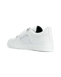 weiße Leder niedrige Sneakers von Balmain