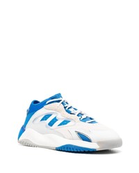 weiße Leder niedrige Sneakers von adidas