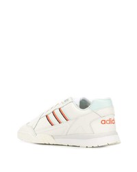 weiße Leder niedrige Sneakers von adidas