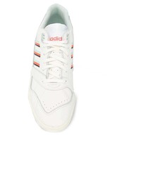 weiße Leder niedrige Sneakers von adidas