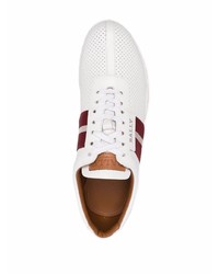 weiße Leder niedrige Sneakers von Bally