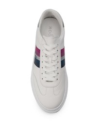 weiße Leder niedrige Sneakers von Hogan