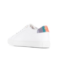 weiße Leder niedrige Sneakers von Paul Smith Black Label