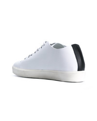 weiße Leder niedrige Sneakers von Leather Crown