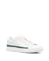 weiße Leder niedrige Sneakers von Paul Smith