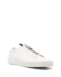 weiße Leder niedrige Sneakers von Paul Smith