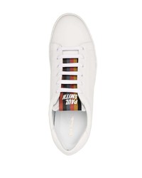 weiße Leder niedrige Sneakers von Paul Smith