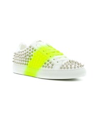 weiße Leder niedrige Sneakers von Philipp Plein