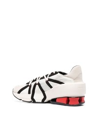 weiße Leder niedrige Sneakers von Y-3