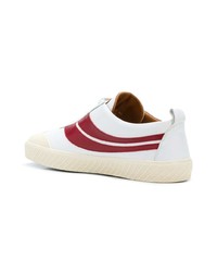 weiße Leder niedrige Sneakers von Bally