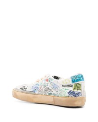 weiße Leder niedrige Sneakers von Golden Goose