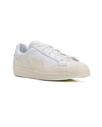 weiße Leder niedrige Sneakers von Y-3