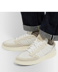 weiße Leder niedrige Sneakers von adidas Originals