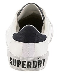 weiße Leder niedrige Sneakers von Superdry