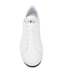 weiße Leder niedrige Sneakers von Car Shoe