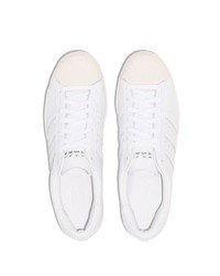 weiße Leder niedrige Sneakers von adidas