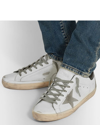 weiße Leder niedrige Sneakers von Golden Goose