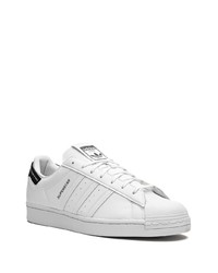 weiße Leder niedrige Sneakers von adidas