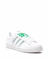 weiße Leder niedrige Sneakers von adidas