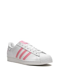 weiße Leder niedrige Sneakers von adidas