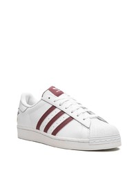 weiße Leder niedrige Sneakers von adidas