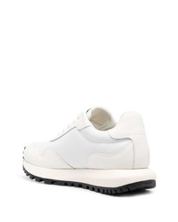 weiße Leder niedrige Sneakers von Emporio Armani