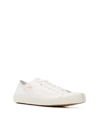 weiße Leder niedrige Sneakers von Maison Margiela