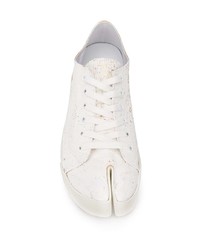 weiße Leder niedrige Sneakers von Maison Margiela