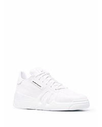 weiße Leder niedrige Sneakers von Giuseppe Zanotti