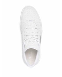 weiße Leder niedrige Sneakers von Giuseppe Zanotti