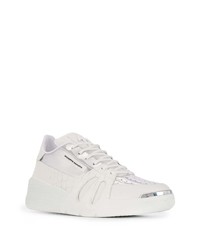 weiße Leder niedrige Sneakers von Giuseppe Zanotti