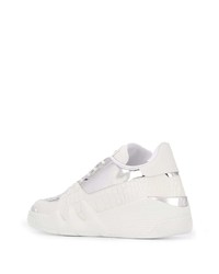 weiße Leder niedrige Sneakers von Giuseppe Zanotti