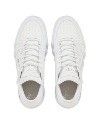 weiße Leder niedrige Sneakers von Giuseppe Zanotti