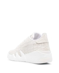 weiße Leder niedrige Sneakers von Giuseppe Zanotti