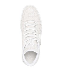 weiße Leder niedrige Sneakers von Giuseppe Zanotti