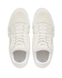 weiße Leder niedrige Sneakers von Giuseppe Zanotti