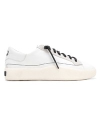 weiße Leder niedrige Sneakers von Y-3