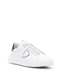 weiße Leder niedrige Sneakers von Philippe Model Paris