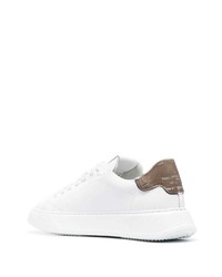 weiße Leder niedrige Sneakers von Philippe Model Paris