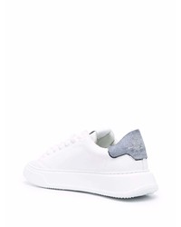 weiße Leder niedrige Sneakers von Philippe Model Paris