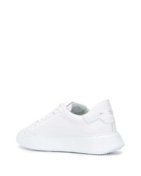 weiße Leder niedrige Sneakers von Philippe Model Paris