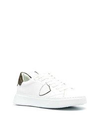 weiße Leder niedrige Sneakers von Philippe Model Paris