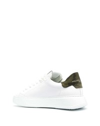 weiße Leder niedrige Sneakers von Philippe Model Paris