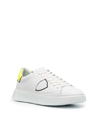 weiße Leder niedrige Sneakers von Philippe Model Paris