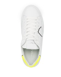 weiße Leder niedrige Sneakers von Philippe Model Paris