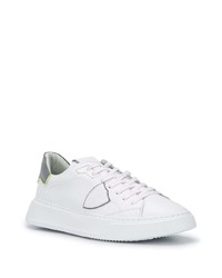 weiße Leder niedrige Sneakers von Philippe Model Paris