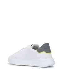 weiße Leder niedrige Sneakers von Philippe Model Paris