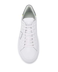 weiße Leder niedrige Sneakers von Philippe Model Paris