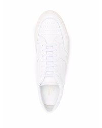 weiße Leder niedrige Sneakers von Common Projects